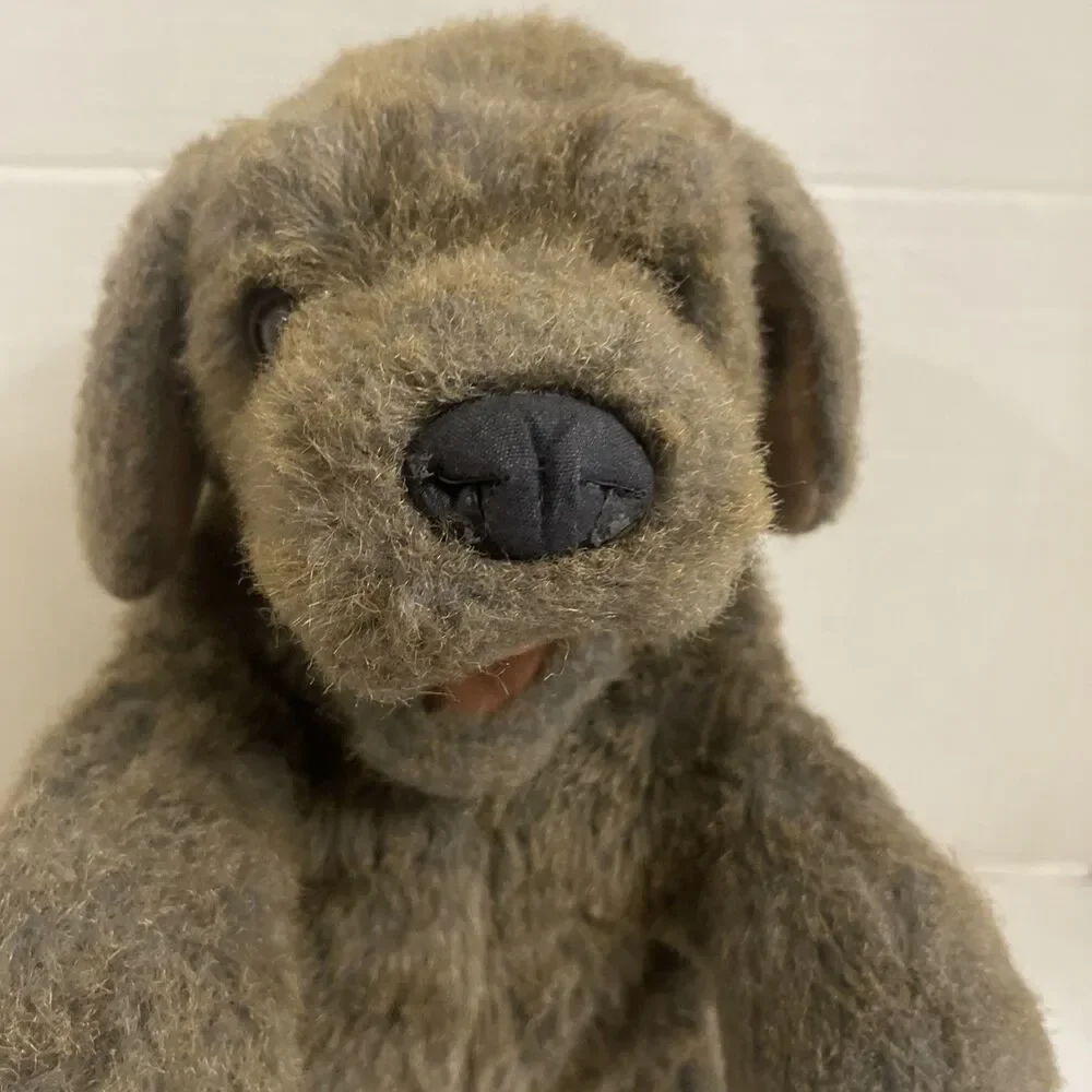 Folkmanis Sitting Puppy Dog Hand Puppet Full Body 14” Plush Brown Folktails